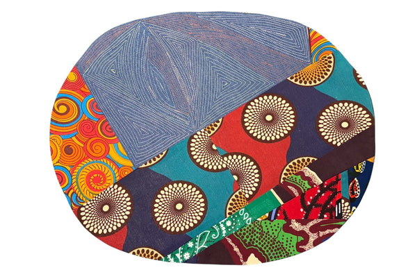 Set 1 Oval Placemats 4 Patchwork