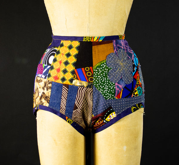 Patchwork African Print Short