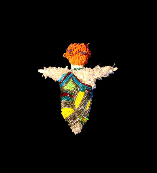 Beaded With Orange Hair Doll