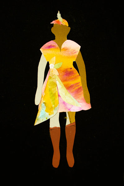 Flat Paper Doll wih Hat