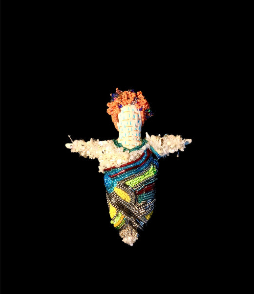 Beaded With Orange Hair Doll