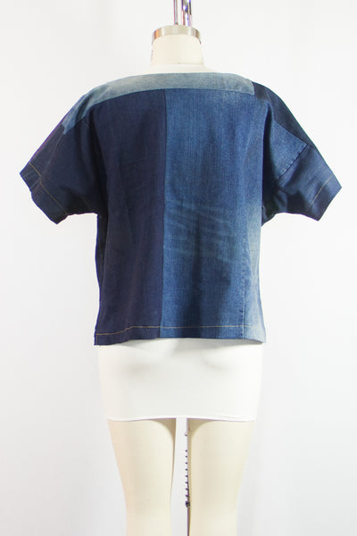 Patchwork Denim Tunic Large