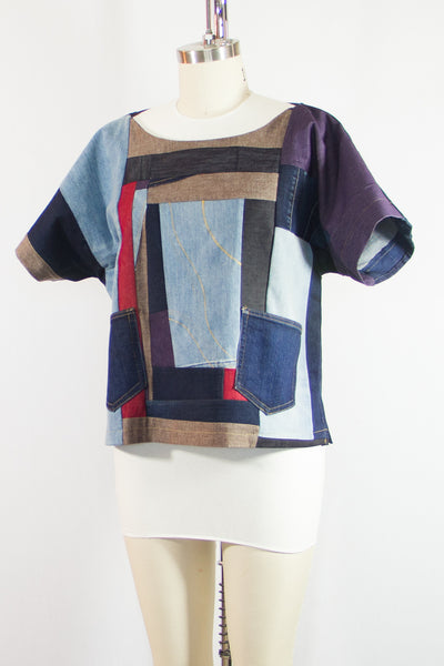 Patchwork Denim Tunic Large