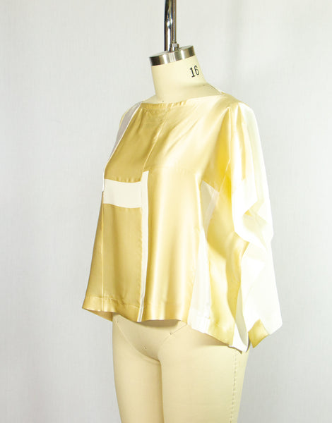 Patchwork Silk Charmeuse Tunic