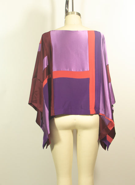 Patchwork 4 ply Silk Charmeuse Tunic