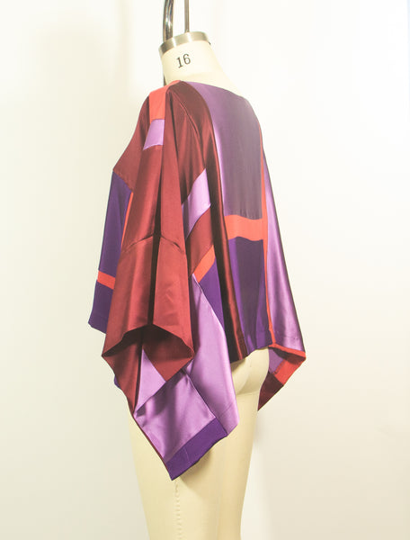 Patchwork 4 ply Silk Charmeuse Tunic