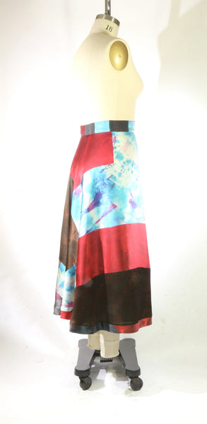 Plus Size Silk Charmuese 1/2 Circle Skirt