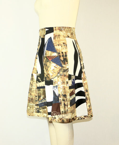 Patchwork African Print Skirt Plus Size