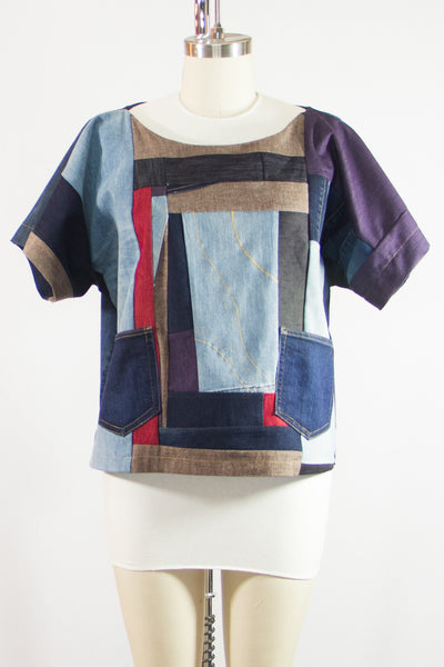 Patchwork Denim Tunic Large