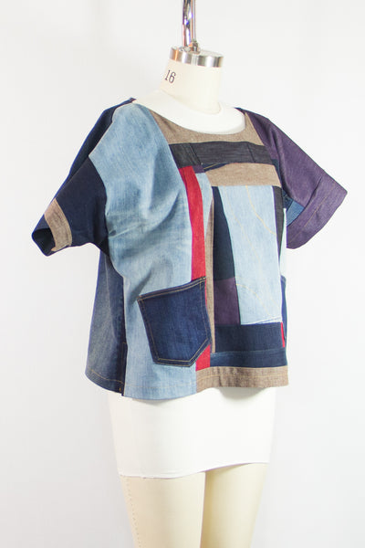 Patchwork Denim Tunic Large