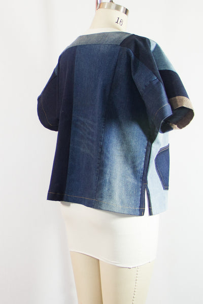 Patchwork Denim Tunic Large