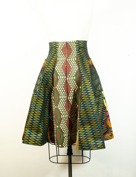 African Print Skirt A Line