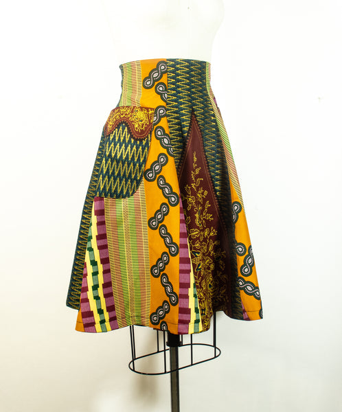 African Print Skirt A Line