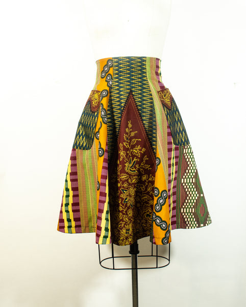 African Print Skirt A Line