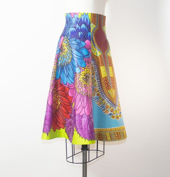 African Print Skirt A Line