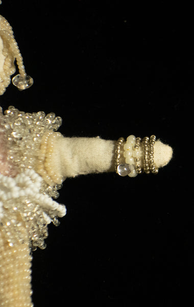 Beaded Doll with Creme Colored Beads