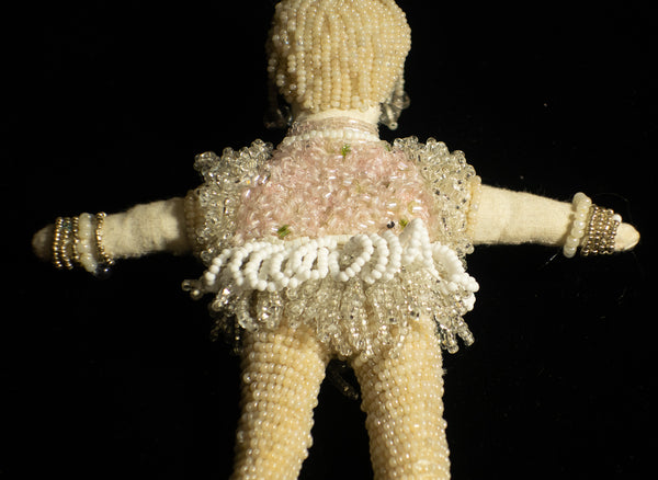 Beaded Doll with Creme Colored Beads