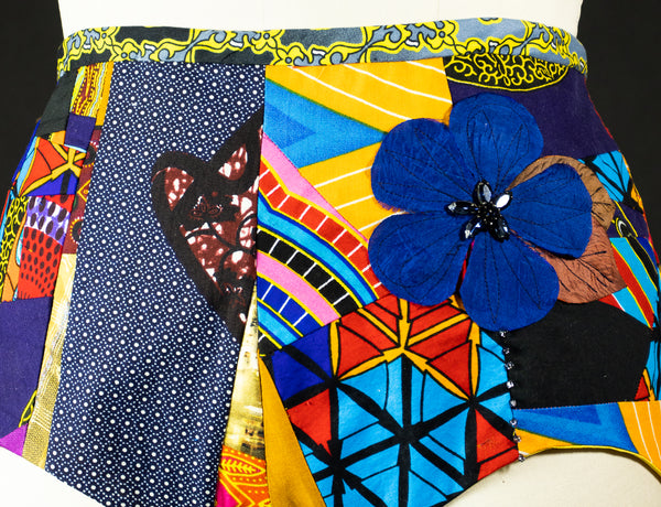 Patchwork African Print Short Med