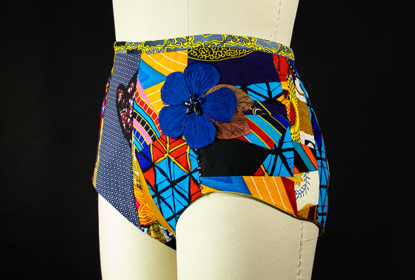 Patchwork African Print Short Med