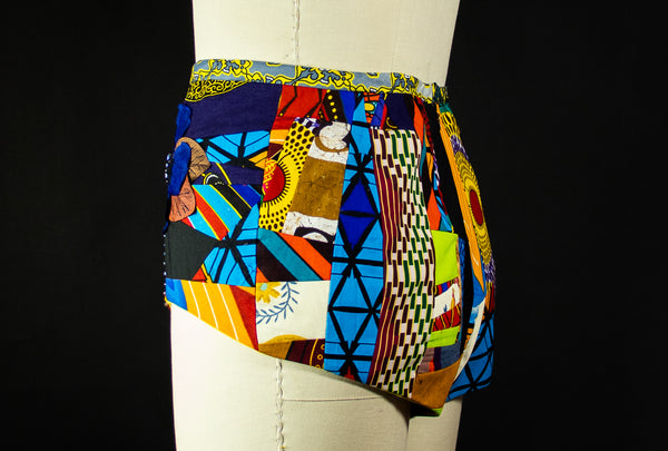 Patchwork African Print Short Med