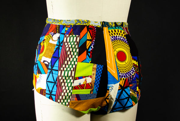 Patchwork African Print Short Med