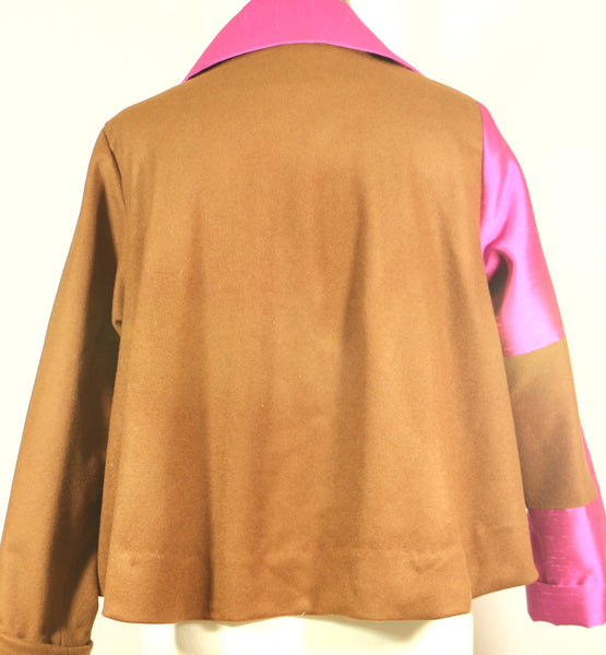 Patchwork Swing Wool and Silk Jacket